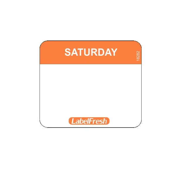 HACCP labels, Lørdag, 3x2,5cm, LabelFresh Easy, (pk á 1000 stk.)