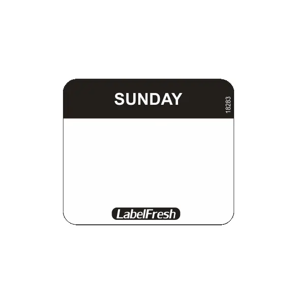 [44389] HACCP labels, Søndag, 3x2,5cm, LabelFresh Easy, (pk á 1000 stk.)