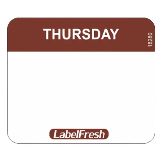 [44390] HACCP labels, Torsdag, 3x2,5cm, LabelFresh Easy, (pk á 1000 stk.)