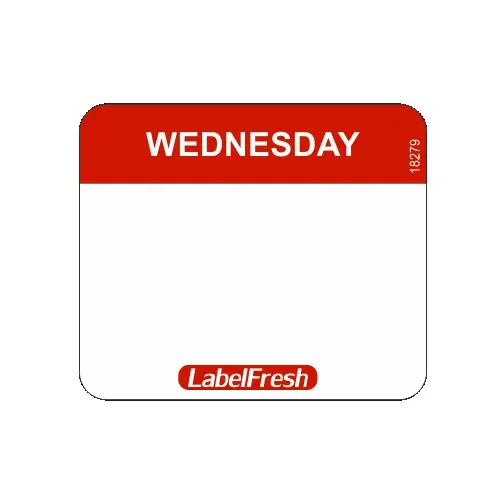 [44392] HACCP labels, Onsdag, 3x2,5cm, LabelFresh Easy, (pk á 1000 stk.)