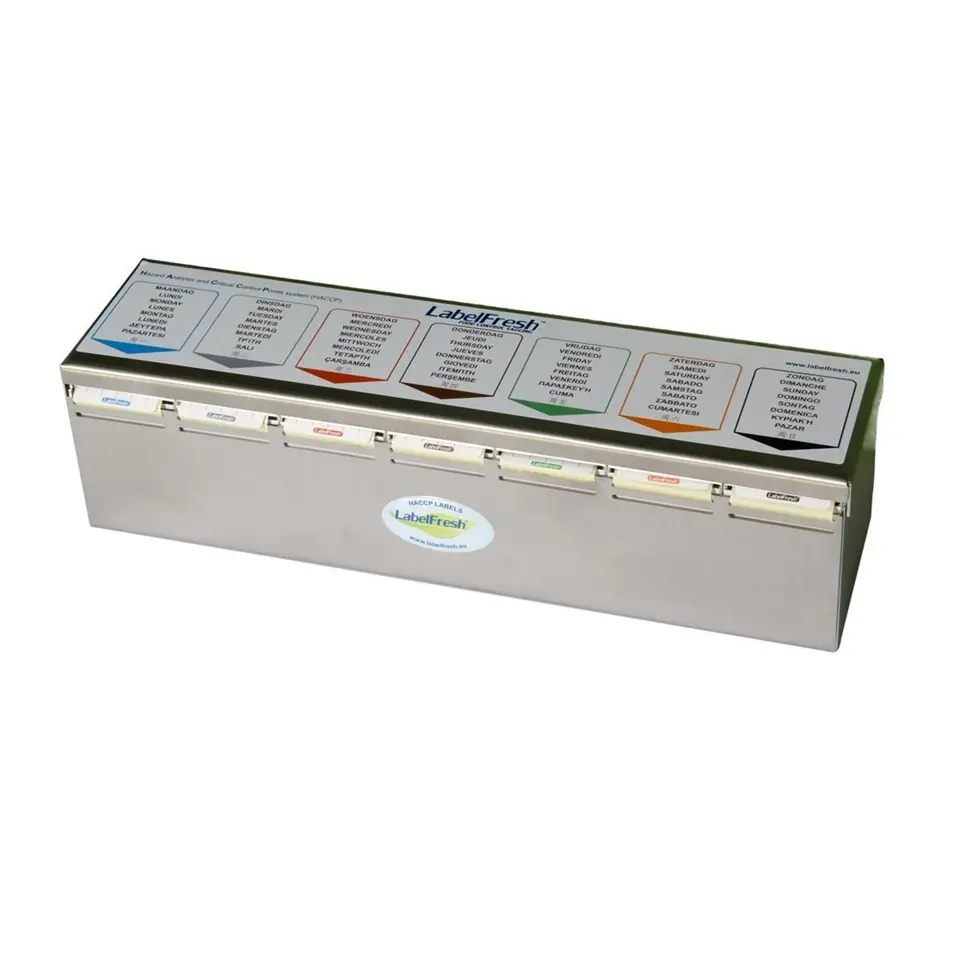 Labeldispenser t/ ugemærkning - 7 dage, rustfrit stål, LabelFresh, (1 stk.)