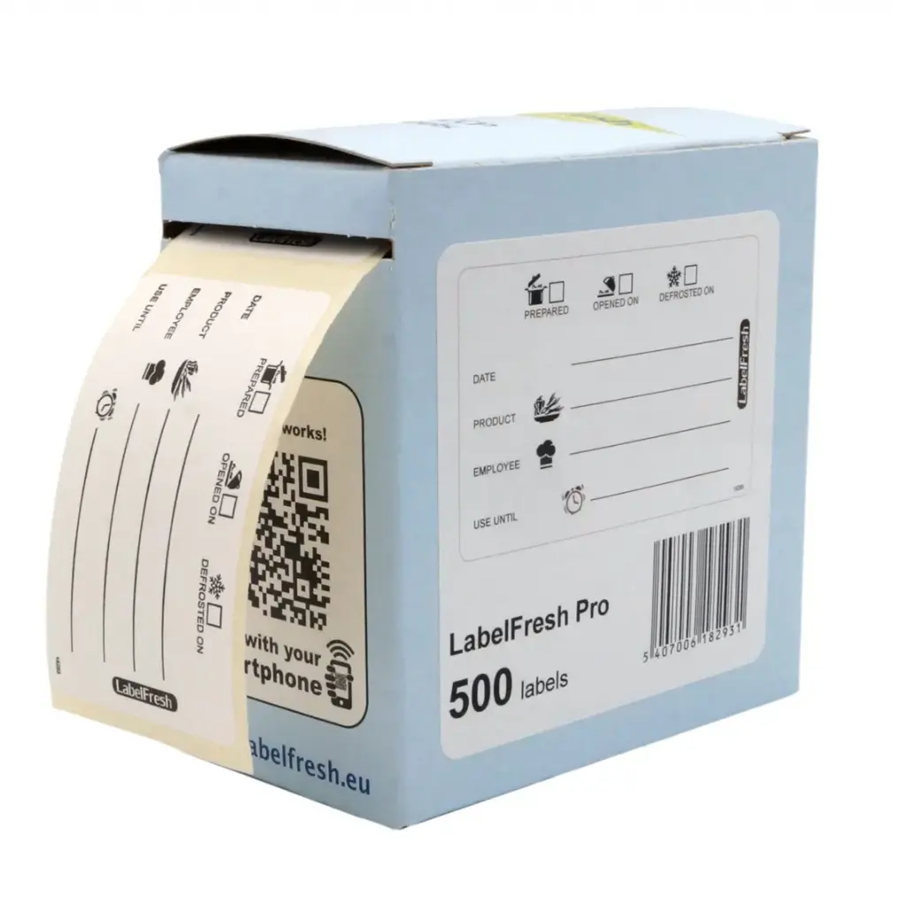 HACCP labels - generel mærkning, 7x4,5cm, LabelFresh Warning, (pk á 500 stk.)