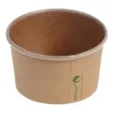 Isbæger, 180ml, 5oz, Ø8.5x5.2cm, kraftpap, PLA, bionedbrydelig, brun, (1000 stk.)