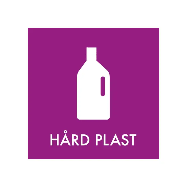 Affaldspiktogram - hård plast, 15x15cm, NMF, (1 stk.)