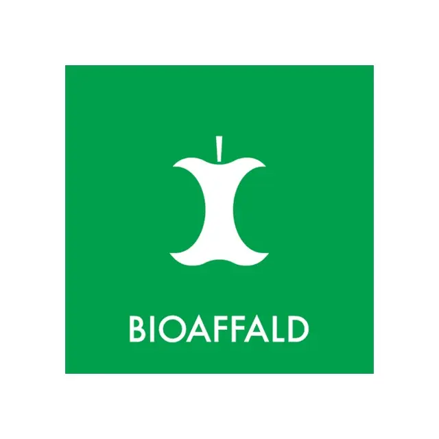 [44844] Piktogram til bioaffald, 12x12cm, grøn, folie, selvklæbende, (1 stk.)