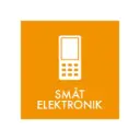 Piktogram til småt elektronik, 12x12cm, orange, folie, selvklæbende, (1 stk.)