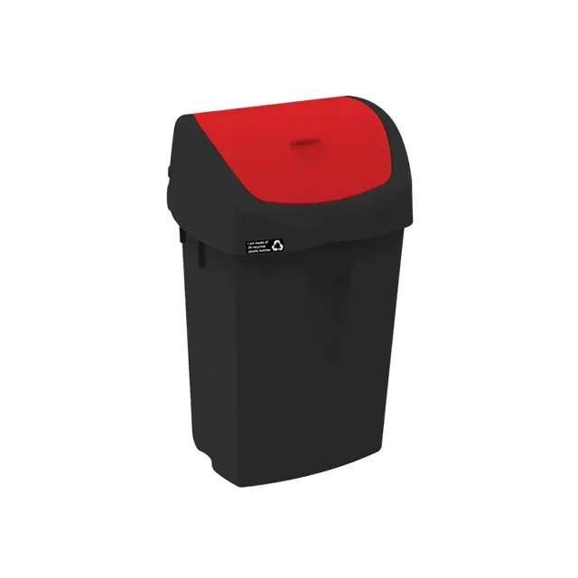 Affaldsspand med vippelåg, 15 liter, 22,5x29x46cm, rød, NMF NRW, (1 stk.)