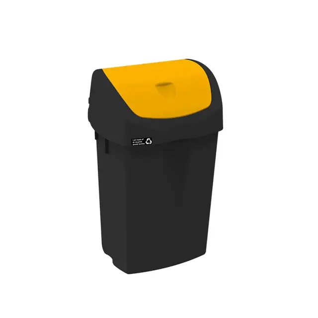 Affaldsspand med vippelåg, 15 liter, gul, NMF NRW, (1 stk.)