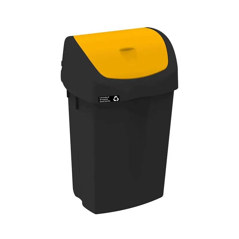 Affaldsspand med vippelåg, 25 liter, gul, NMF NRW, (1 stk.)