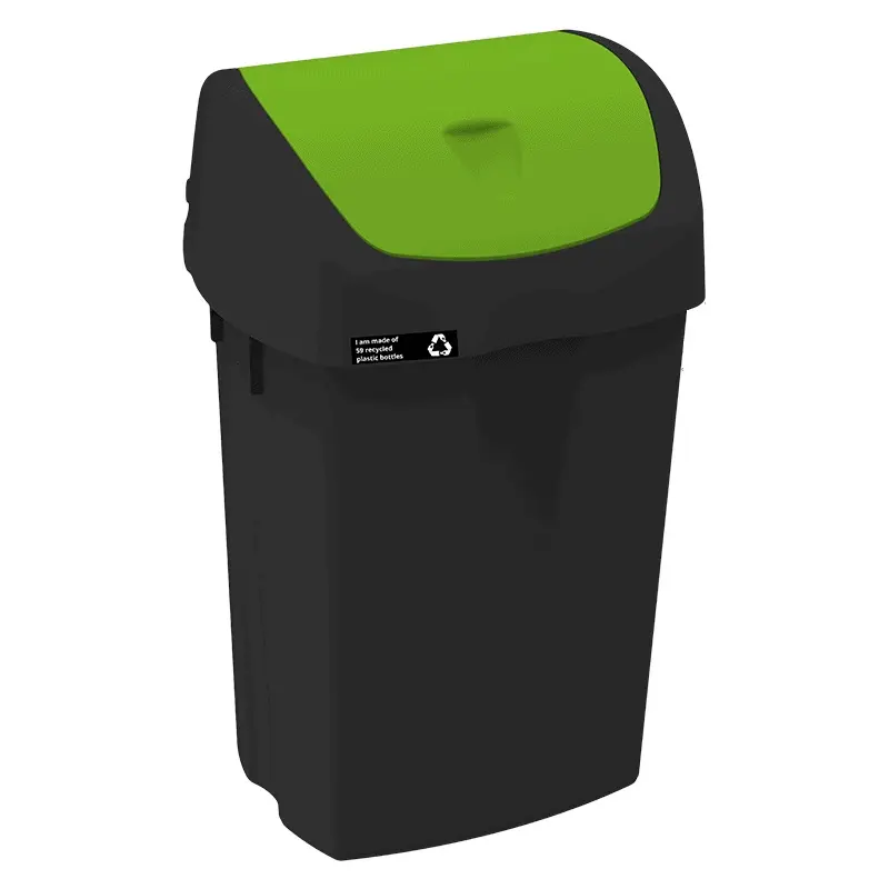 Affaldsspand med vippelåg, 50 liter, grøn, NMF NRW, (1 stk.)