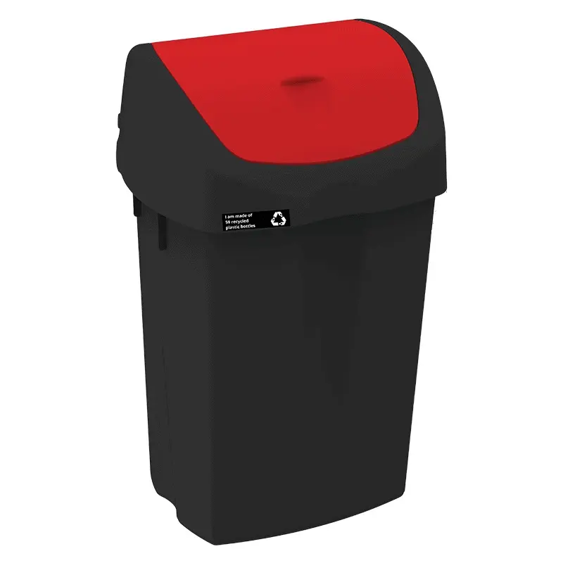 Affaldsspand med vippelåg, 50 liter, 31x40x64cm, rød, NMF NRW, (1 stk.)