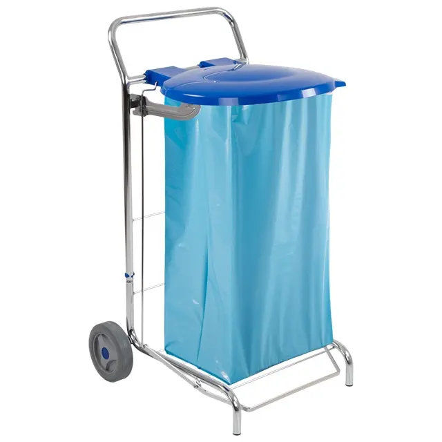 Affaldsstativ med fodbetjent låg - til 120 liters sække, NMF, (1 stk.)