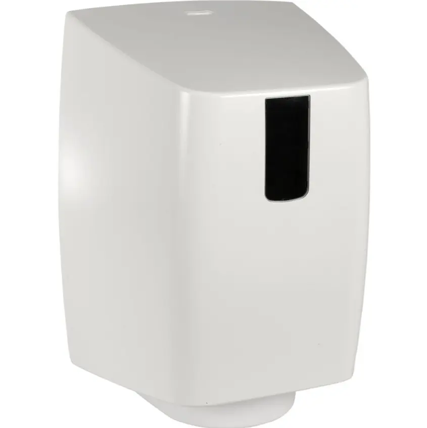 Papirdispenser t/ centertræk håndklæderuller, Classic Recycled, Midi, 23x24x38cm, hvid, plast, (1 stk.)