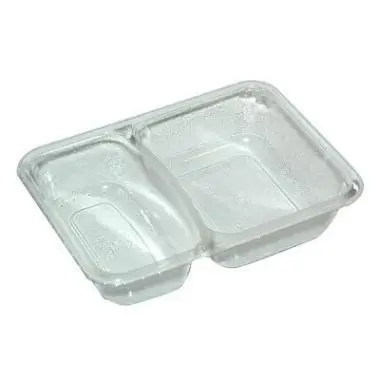 [44993] Bakke, 2-rum, K-2171-2B, 215/315ml, 17.1x12.7x3.8cm, APET, Klar, (816 stk.)
