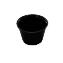 Dressingbæger, 110ml/4oz, Ø7.4x4.5cm, PP, Sort, (2500 stk.)