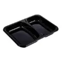 Bakke, 2-rum, 2227-2L, 330/440ml, 22.7x17.8x3cm, CPET, Sort, (360 stk.)