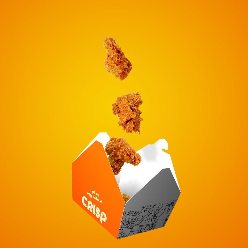 Crisp, Ny nugget-boks, 170x140x65, 300 stk.