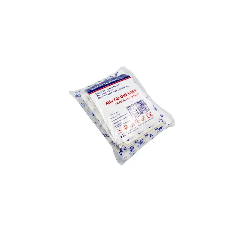Detekterbar plaster-pakke super Stretch, DIN 13169, assorteret, Detectaplast, (84 stk.)