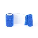 Selvklæbende bandage m/ pad, blå & detekterbar, 6cmx2m, Detectaplast, (1 stk.)
