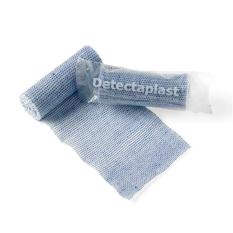 Super stretch bandage, blå & detekterbar, 6cm x 4m, Detectaplast, (1 stk.)