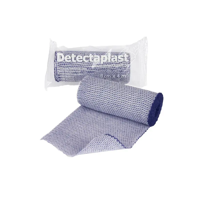 [45652] Super stretch bandage, blå & detekterbar, 8cm x 4m, Detectaplast, (1 stk.)