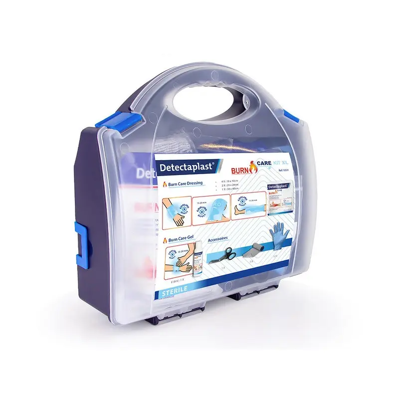 [45664] Stor førstehjælpskasse t/ brandsår, XL, Detectaplast, (1 stk.)