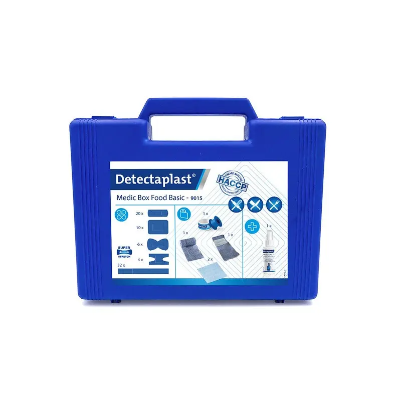 [45674] Plasterboks t/ fødevareindustrien, BASIC, blå & detekterbare, Detectaplast, (1 stk.)