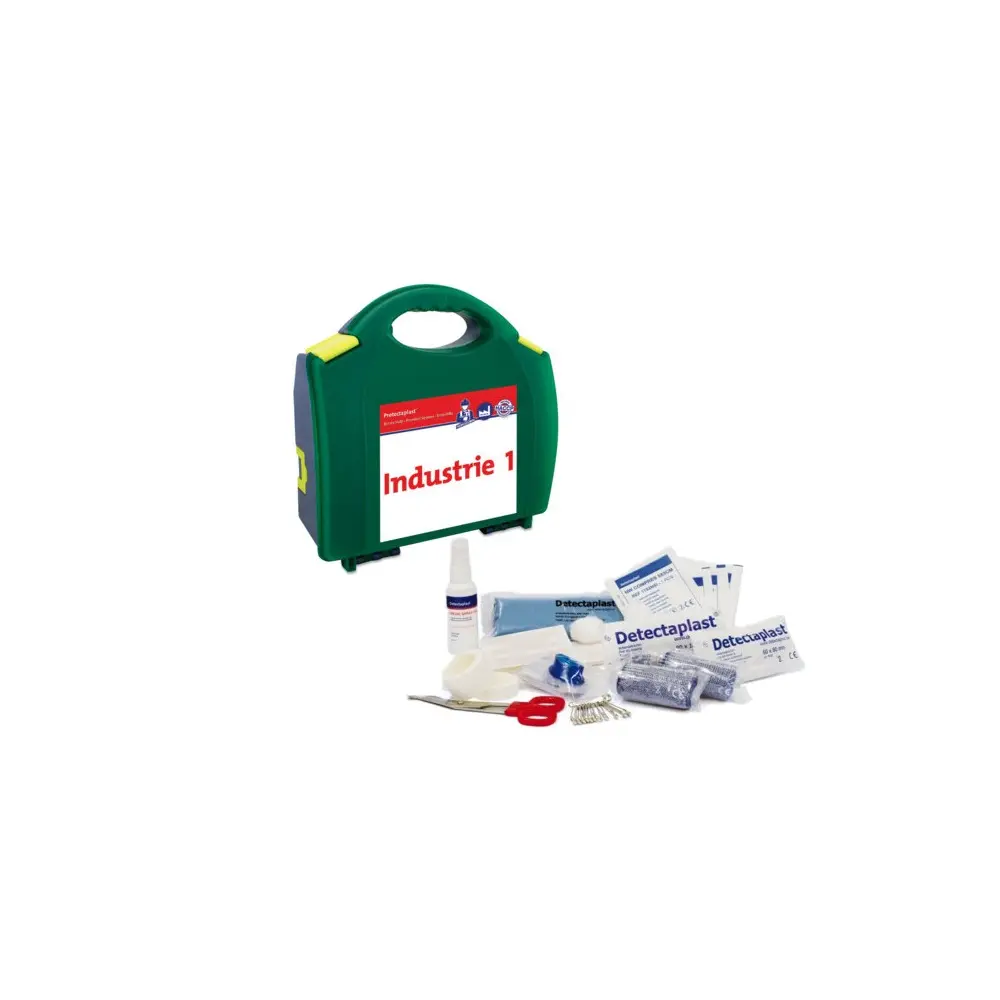 Lille førstehjælpskasse t/ industri, 124x27x8cm, Protectaplast, (1 stk.)