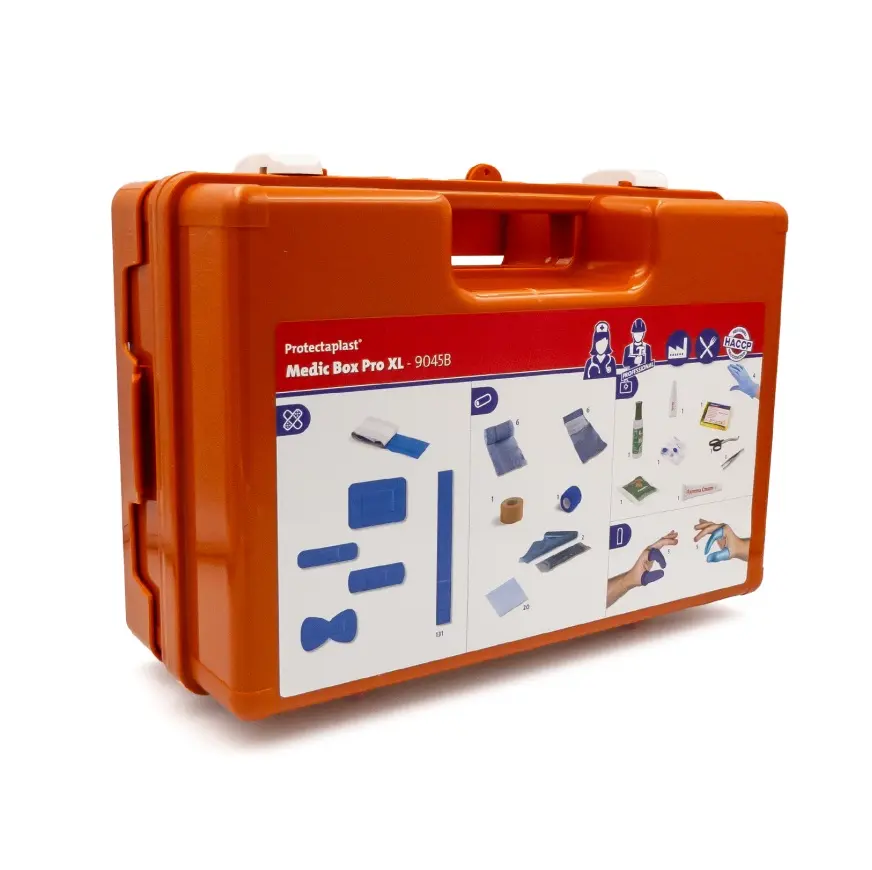 [45754] Førstehjælpskasse, Medic Box Pro X-Large, 32x22x12cm, Protectaplast, (1 stk.)