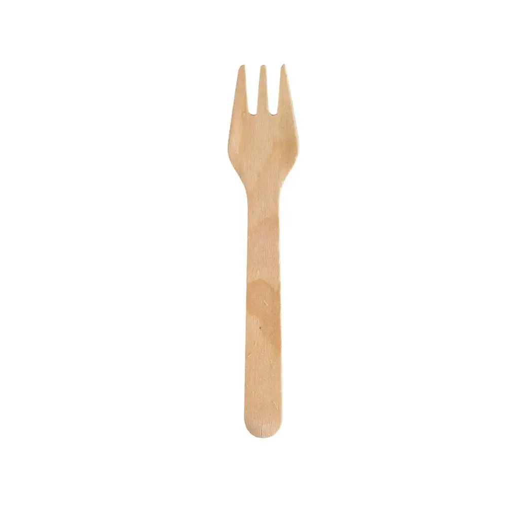 [45768] Trægaffel, mini, 9cm, natural, Silva, Duni, (1000 stk.)