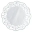 Kagepapir, Ø28cm, hvid, papir, udhugget, rund, (2000 stk.)