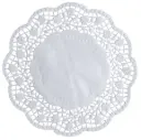 Kagepapir, Ø18cm, hvid, papir, udhugget, rund, (5000 stk.)
