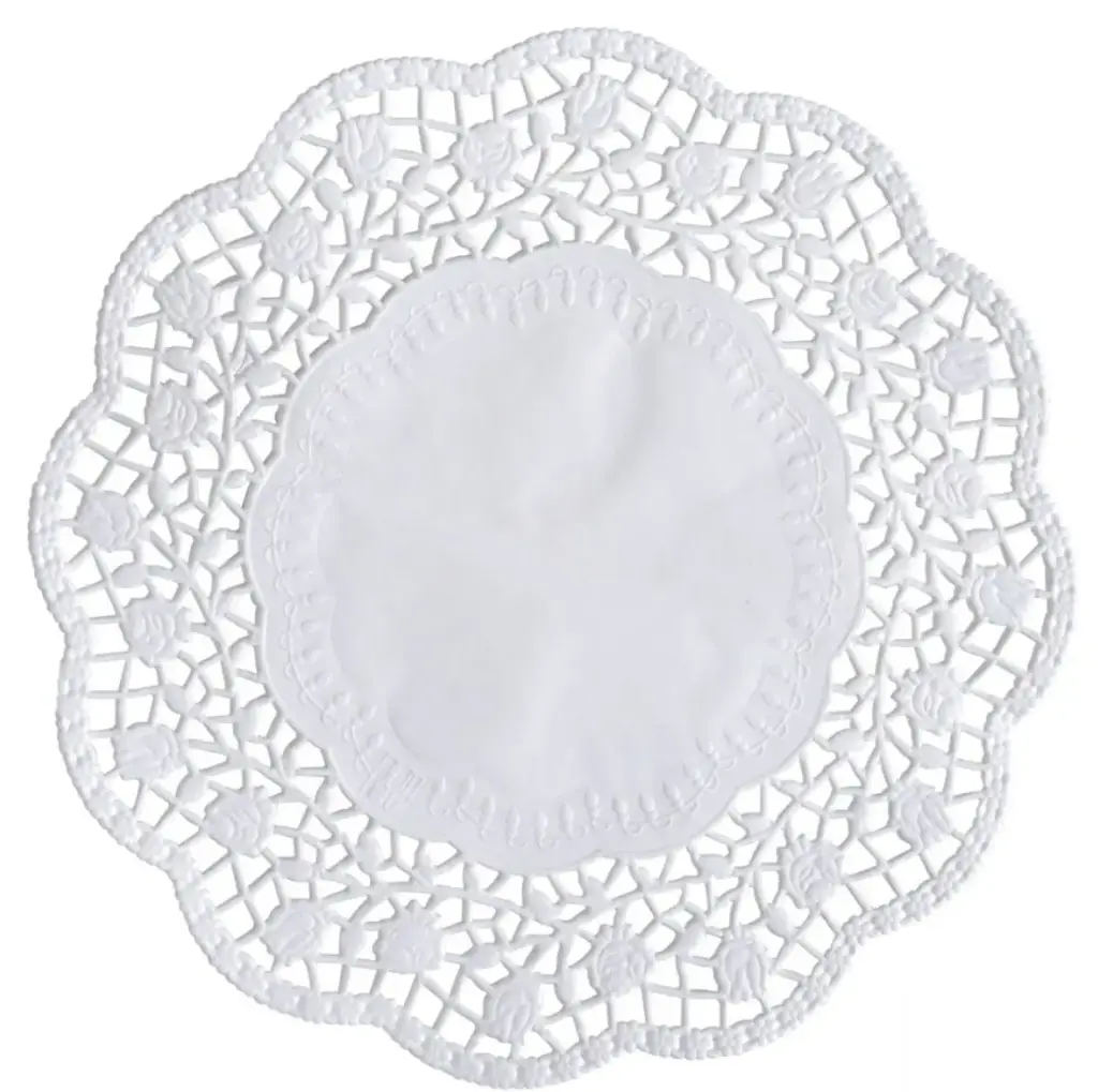 [45800] Kagepapir, Ø17cm, hvid, papir, udhugget, rund, (5000 stk.)