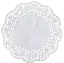 Kagepapir, Ø17cm, hvid, papir, udhugget, rund, (5000 stk.)