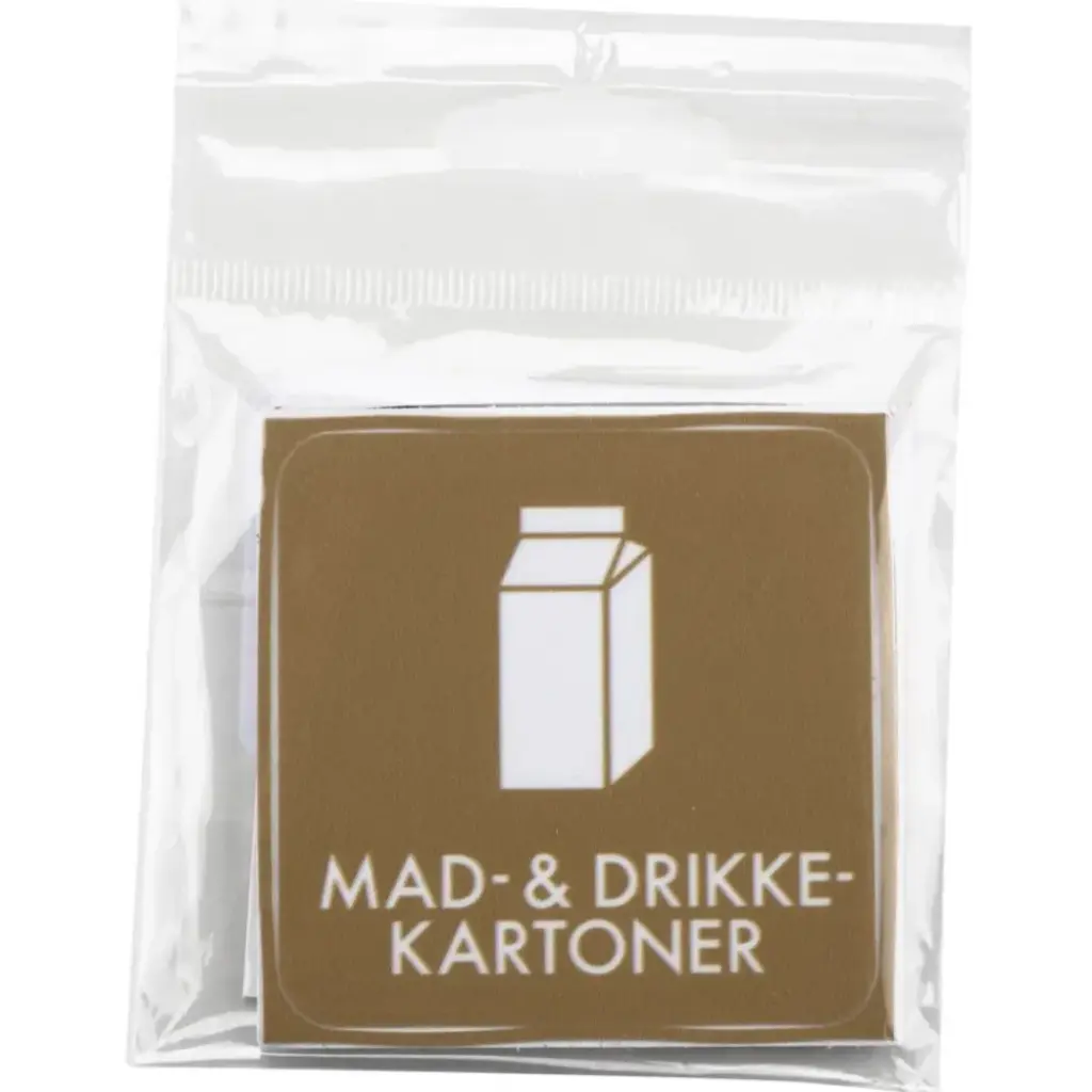 Blandet pakke af piktogrammer til affaldssortering, 6x6cm, sampak, (pk á 10 stk.)