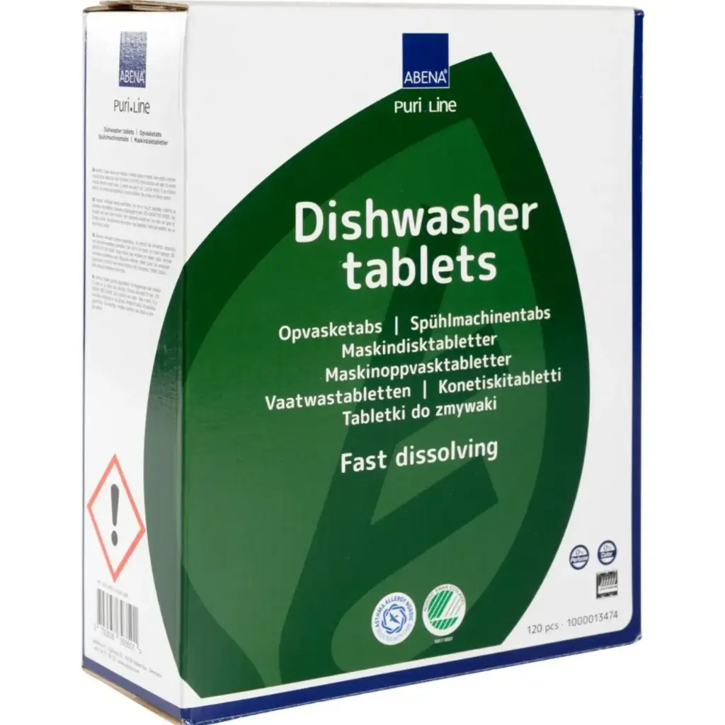 [10431] Opvasketabs, hurtigt vandopløselig folie, uden klor, farve og parfume, (120 stk.)