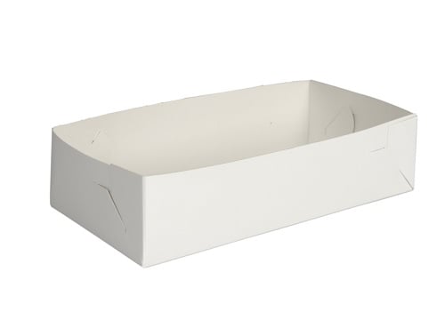 [10430] Kageæske, Nr 2, Høj, 23x14x7,5cm, hvid, (250 stk.)