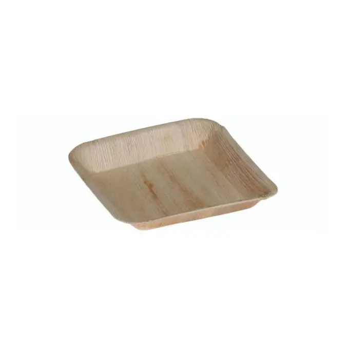 Palmebladstallerken, flad, 17x17x2,5cm, Svanemærket, Naturesse, (100 stk.)
