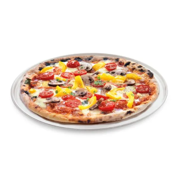 Pizzatallerken, flad, PFAS-free, sukkerrørsfiber, Ø33,2x0,5cm, hvid, Naturesse, (200 stk.)