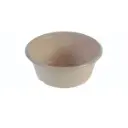 Dyb tallerken, PFAS-free, sukkerrørsfiber, 600ml, Ø15,1x6cm, natur, HD biocoated, Naturesse, (300 stk.)