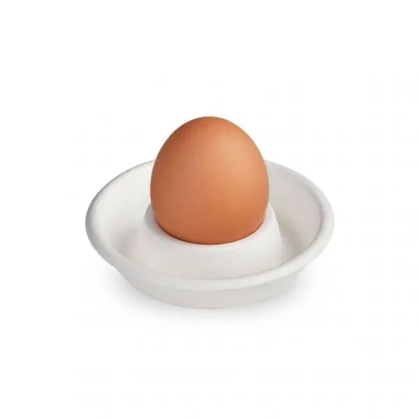 Æggebæger, PFAS-free, sukkerrørsfiber, Ø9,3cm, hvid, Naturesse, (1000 stk.)