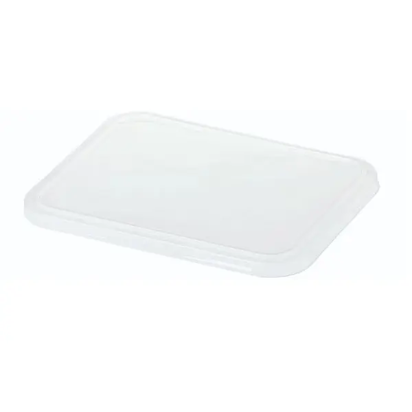 [46463] Låg t/ transportbakke, Menu, PLA, 22,7x17,8cm, glasklar, med antidug, Naturesse, (200 stk.)