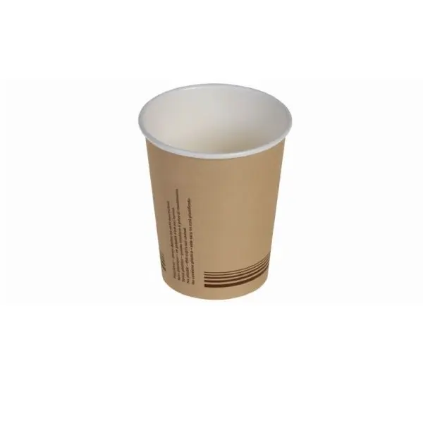 [46469] Kaffebæger, 200ml/8oz, Ø8cm, brun, IKKE plastik lamineret pap, Naturesse, (1000 stk.)
