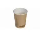 Kaffebæger, 200ml/8oz, Ø8cm, brun, IKKE plastik lamineret pap, Naturesse, (1000 stk.)