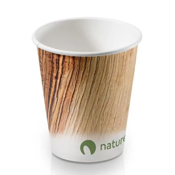 [46470] Kaffekop, 200ml/8oz, Ø8cm, palmeblad, IKKE plastik lamineret pap, Naturesse, (1000 stk.)
