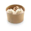 Isbæger, 340ml/12oz, Ø10,5x6cm, Kraft karton/PLA,  brun, Naturesse, (500 stk.)