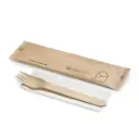 Bestiksæt, 2, Træ, gaffel-serviet, wrapped, natur, Naturesse, (250 stk.)