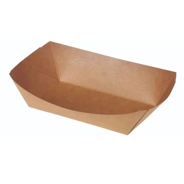 [46487] Båd, Karton/PLA, 1000ml, 16,8x9,6x5,7cm, brun, Naturesse, (500 stk.)