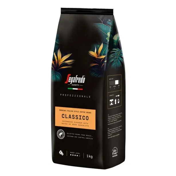 [46511] Italiensk kaffe - Helbønner, Segafredo Profezzionale Classico, 1kg, (5 stk.)