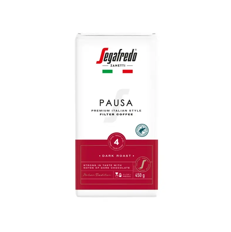 [46516] Formalet kaffe, Segafredo Pausa, 450g, (12 poser)